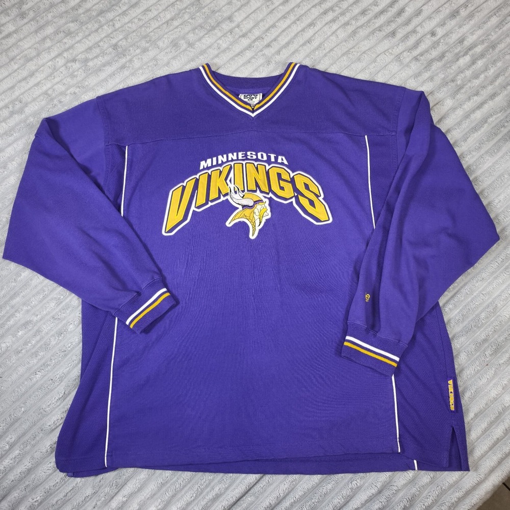 Vintage Lee Minnesota Vikings Embroidered Sweatshirt Crewneck XL Purple NFL